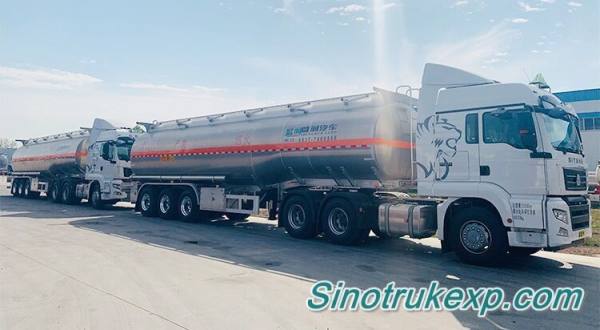 3 Axles Aluminium Fuel Tank Semi Trailer 48m³
