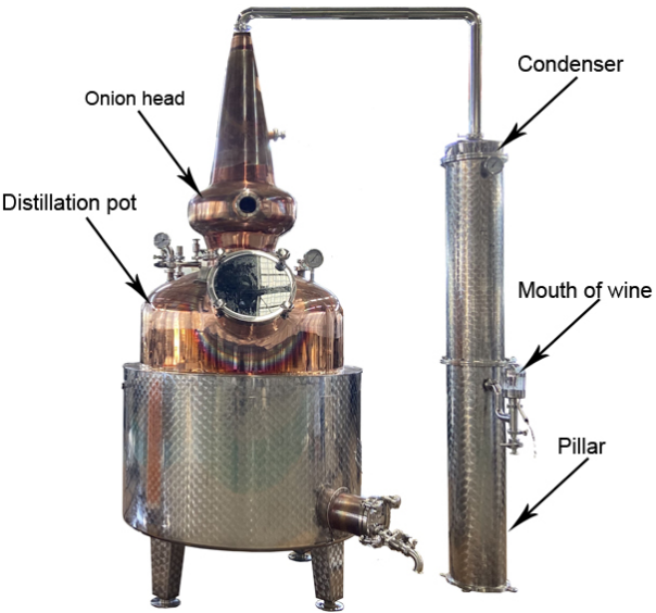 1000L alcohol distilling equipment