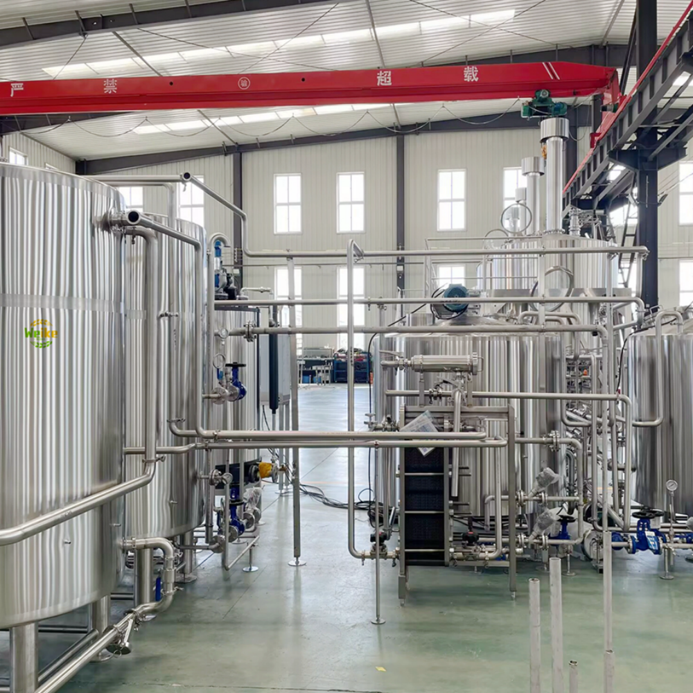 three vessels beer brewery equipment