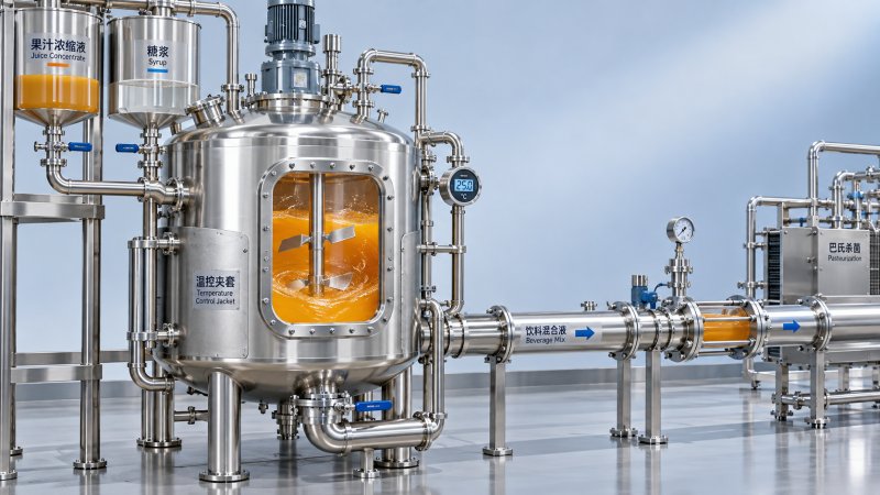 What Does a Mixing Tank Do in Juice and Soft Drink Production? Какую роль играет смесительный резервуар в производстве соков и безалкогольных напитков?