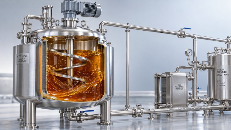 Choosing a Mixing Tank Agitator for High-Viscosity Beverage Syrups Как выбрать мешалку для смесительной емкости с высоковязкими сиропами для напитков