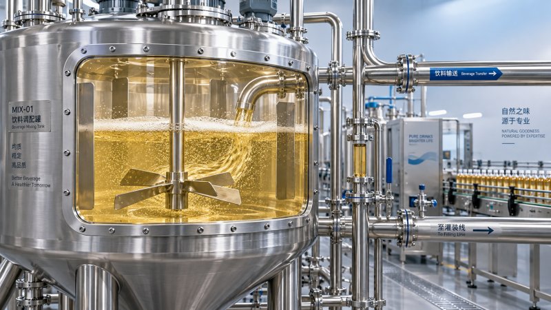 Why Your Beverage Mixing Tank Creates Foam—and How to Reduce It Por qué se forma espuma en su tanque mezclador de bebidas y cómo reducirla