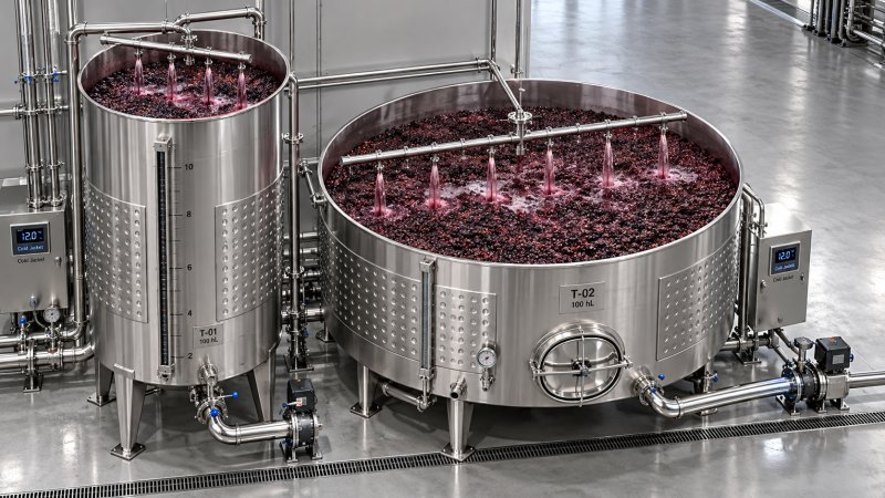 How Fermentation Tank Geometry Affects Red Wine Cap Management Как геометрия ферментационного танка влияет на управление шапкой красного вина