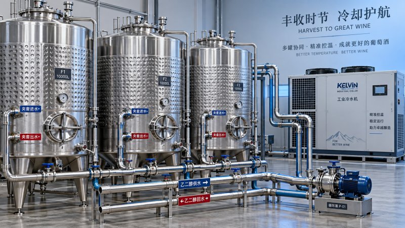 Dimensionamiento de la refrigeración de tanques de fermentación para los picos de carga de la vendimia