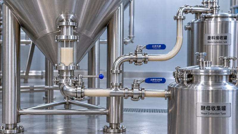 Harvesting Yeast from a Conical Beer Fermenter Without Excess Trub Сбор дрожжей из конического пивного ферментера без избытка осадка