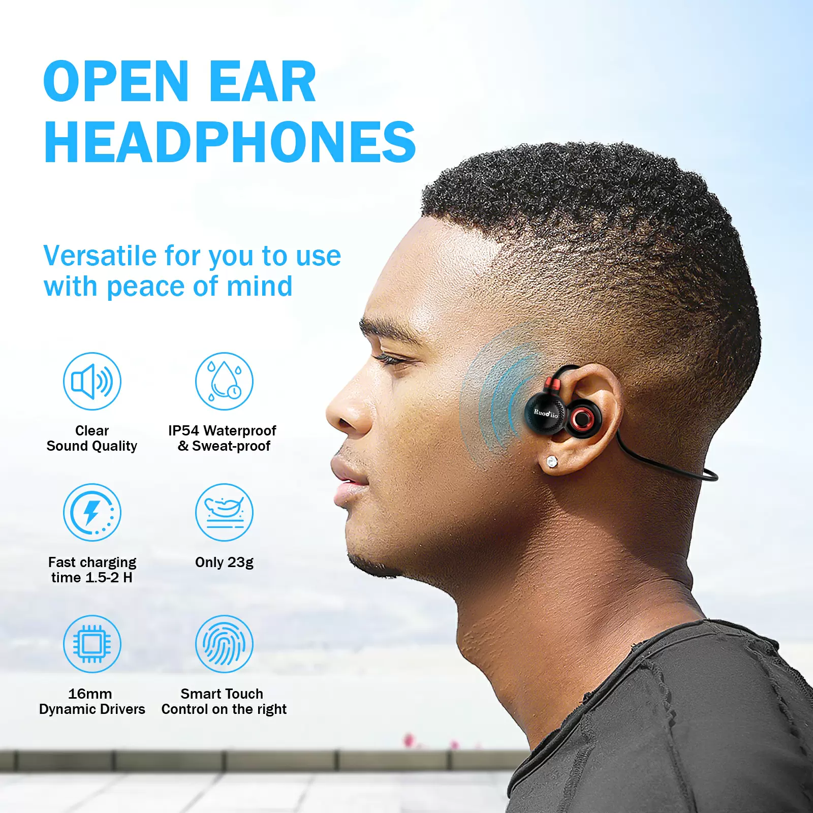 RC10 Air-Conducting Headphones