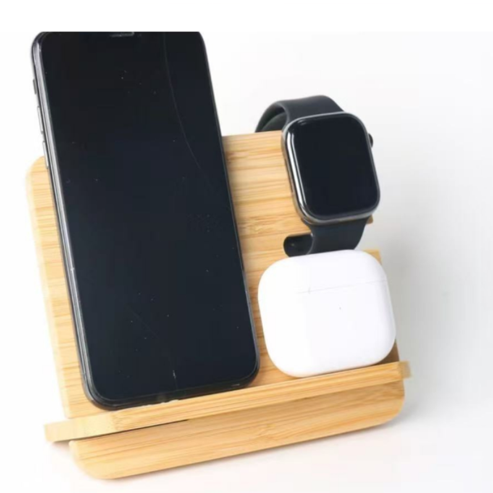 bamboo 3 in 1 Wireless charger station