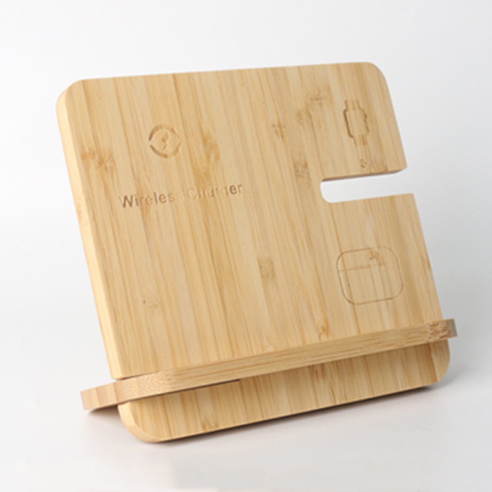 bamboo 3 in 1 Wireless charger station