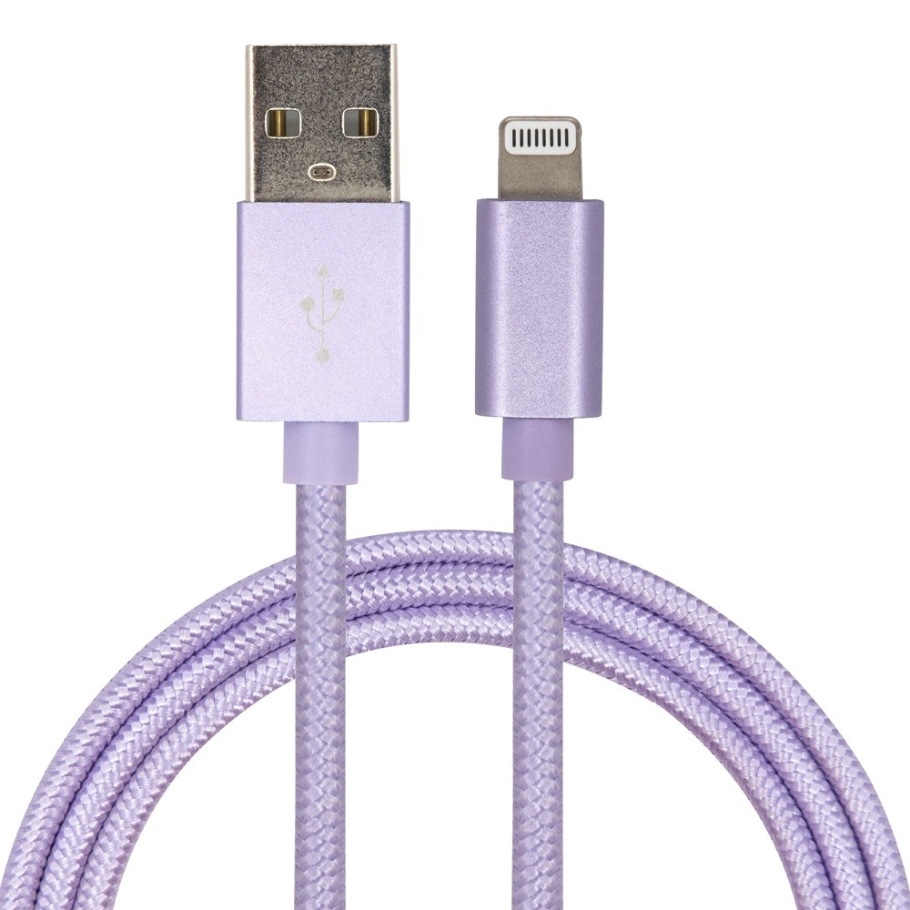 Nylon braided cable 紫色 (1)