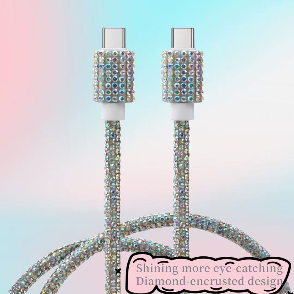 USB C to Type-C  Luxury diamond USB cable