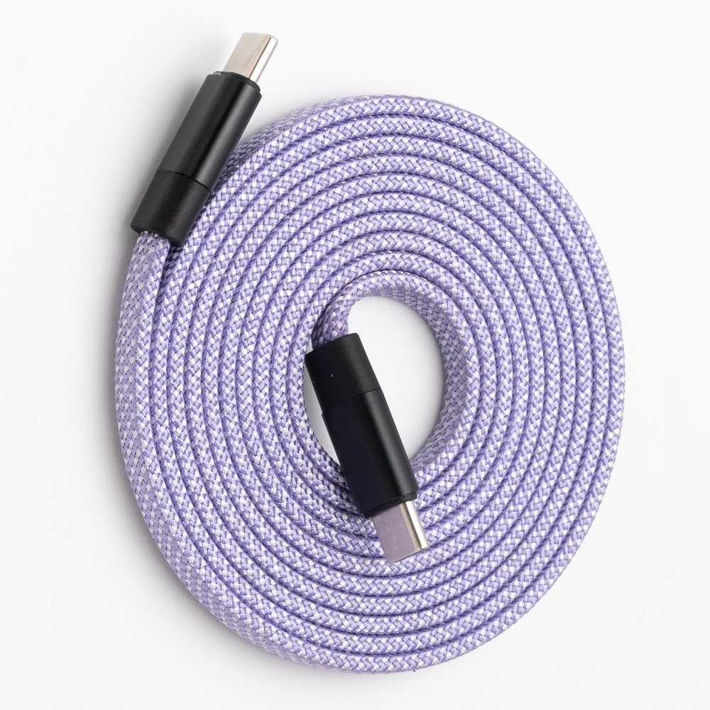 Flat braided magnetic cable