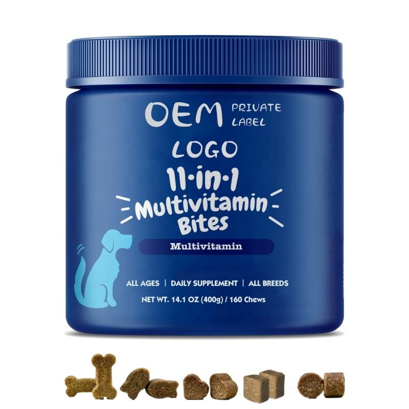 Factory Wholesale Soft Chew Pet Nutritional Supplement 11 in 1 Multivitamin for Pets Dog Vitamin Health Supplement