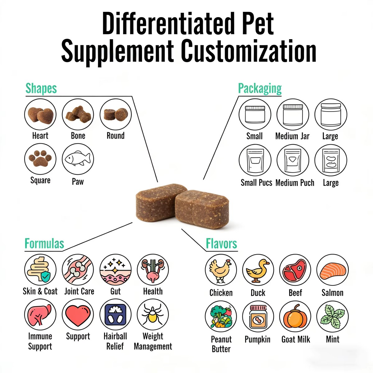 Cat & Dog Hairball Control Soft Chews Psyllium Husk Pet Supplement Digestive Health Furball Relief Skin Coat Support
