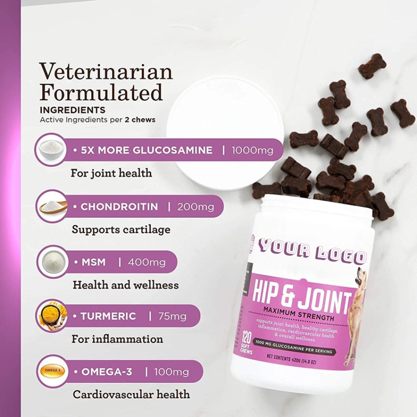 Best Price OEM Pet Health Care Supplements Dog Joint Chews for Adult Hip and Joint Care Teenagers Optimal Dog Health