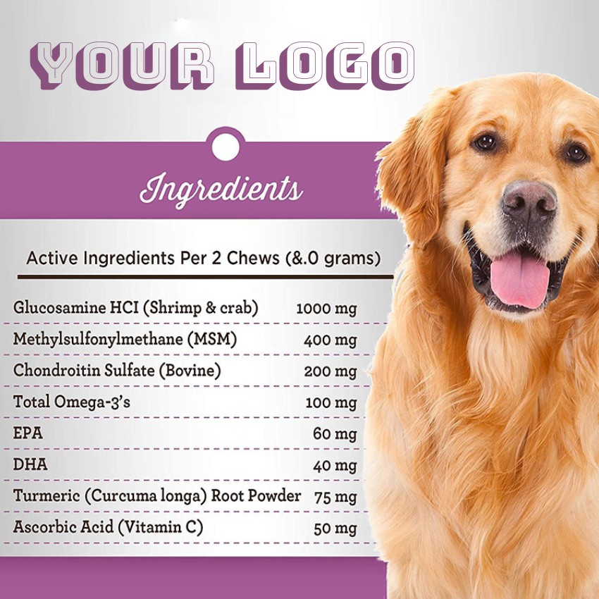 Best Price OEM Pet Health Care Supplements Dog Joint Chews for Adult Hip and Joint Care Teenagers Optimal Dog Health
