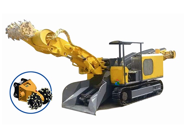 Milling, excavating, and loading machine