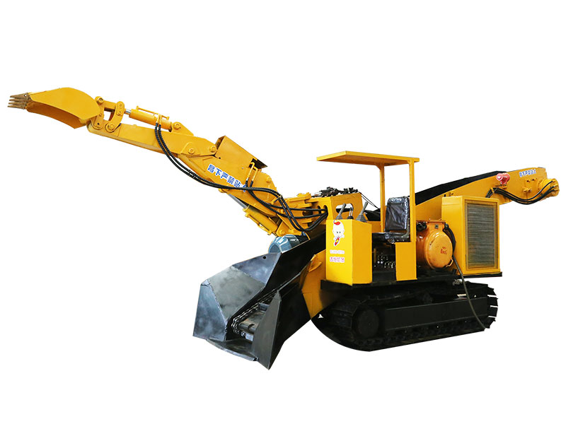 Crawler-mounted rock loader