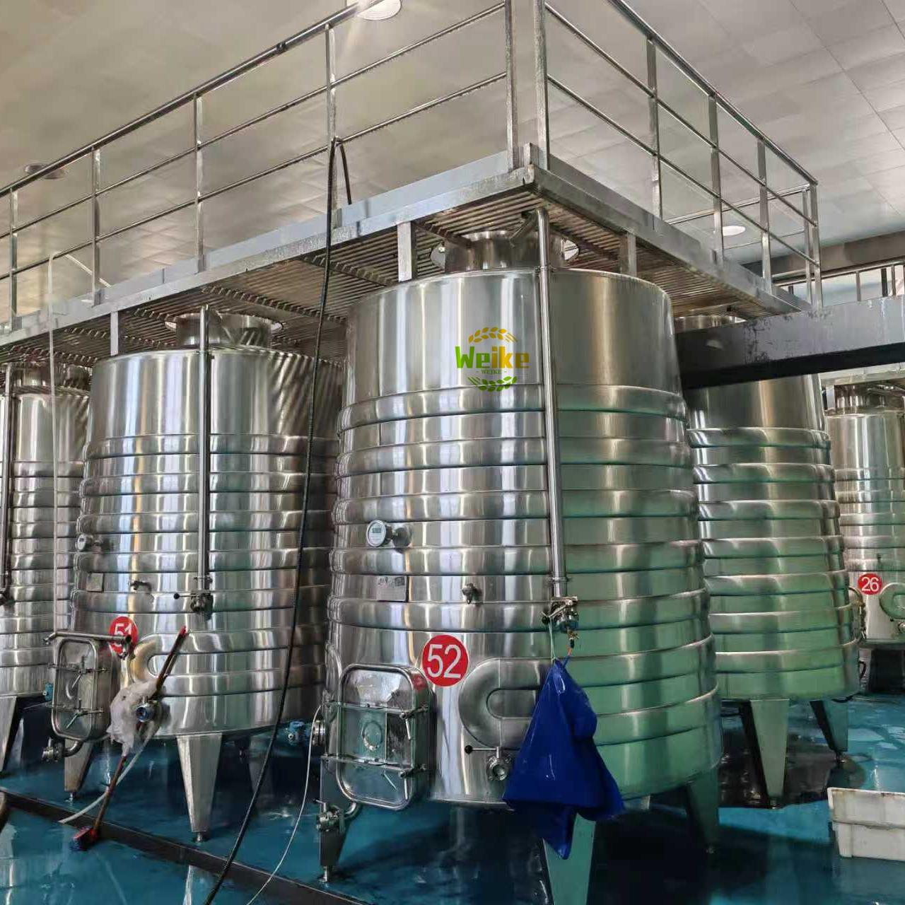 Fermentador de vino cónico de 8000L