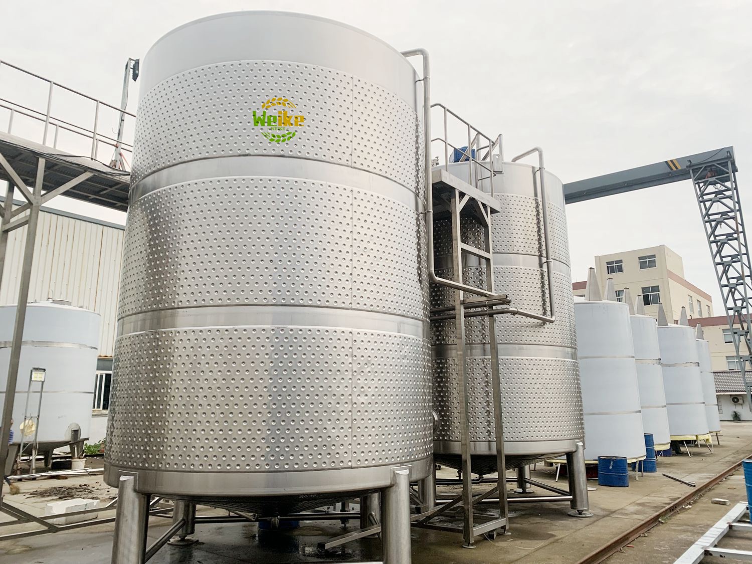 20000L tanques de vino cerrados de acero inoxidable