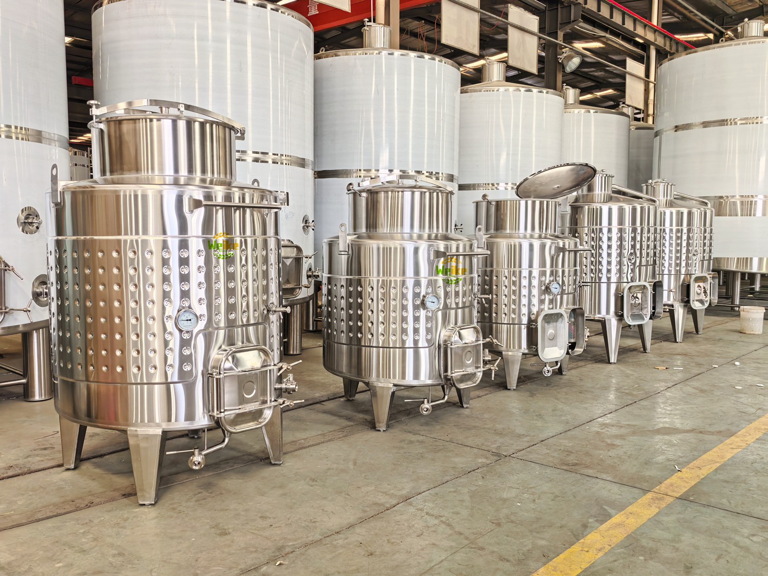 Tanque fermentador de vino encamisado de 1500L