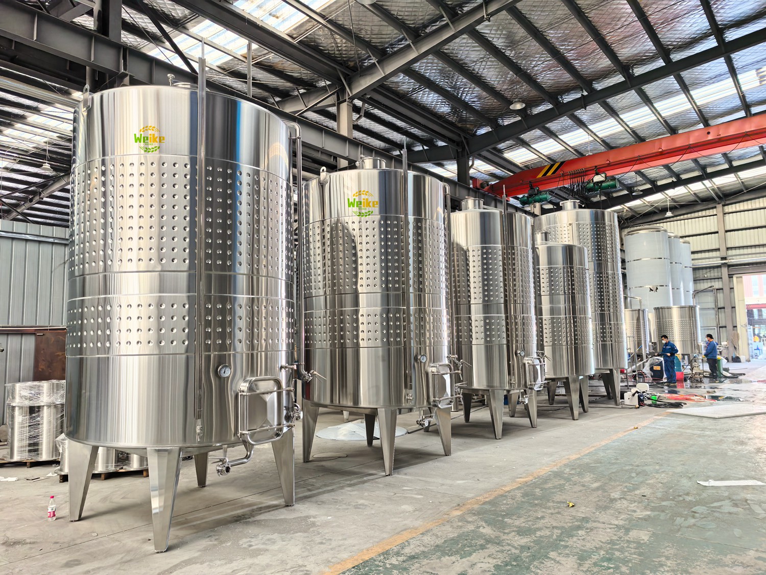 recipiente de fermentación de vino de acero inoxidable