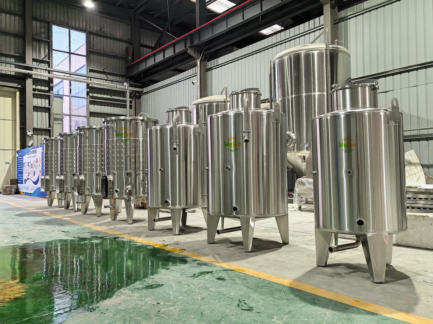Tanques de vino de 1000L con tapa flotante