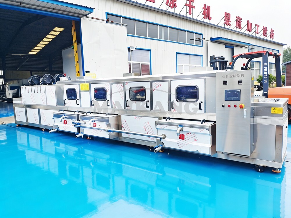 Máquina de lavado de bandejas de huevos