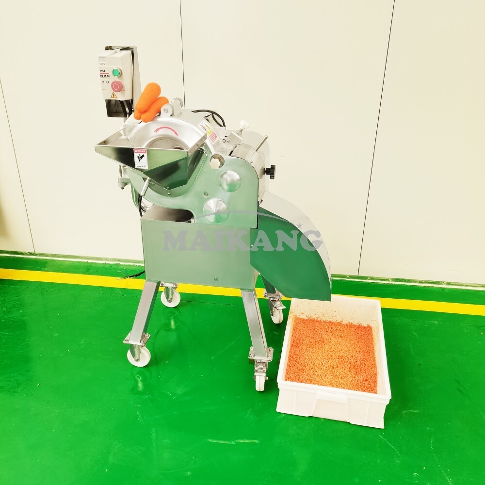 Máquina para cortar frutas y verduras en cubos