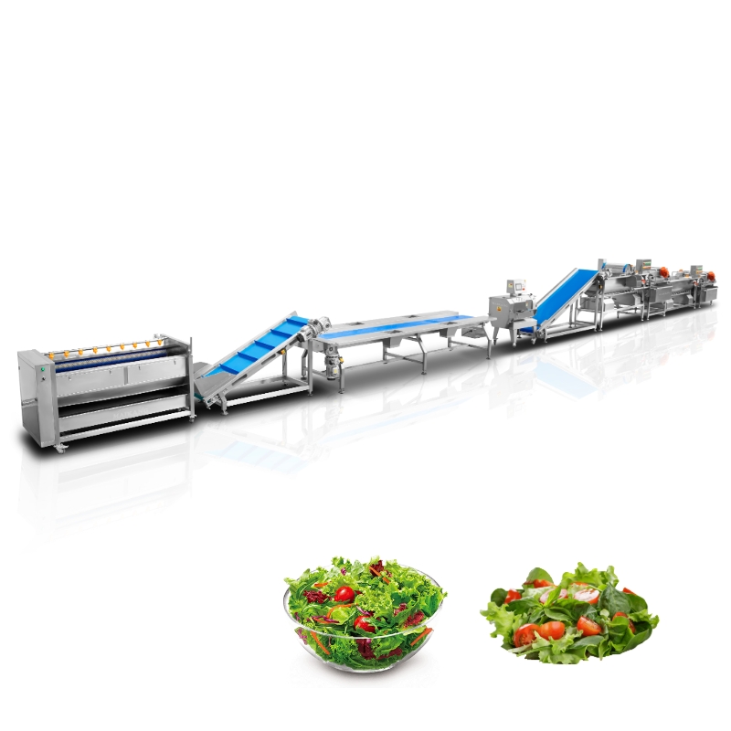 Líneas de procesamiento para ensaladas y hortalizas de hoja verde