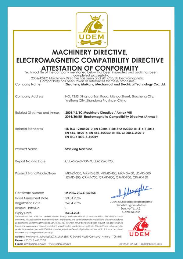 CE of Stacking Machine_01