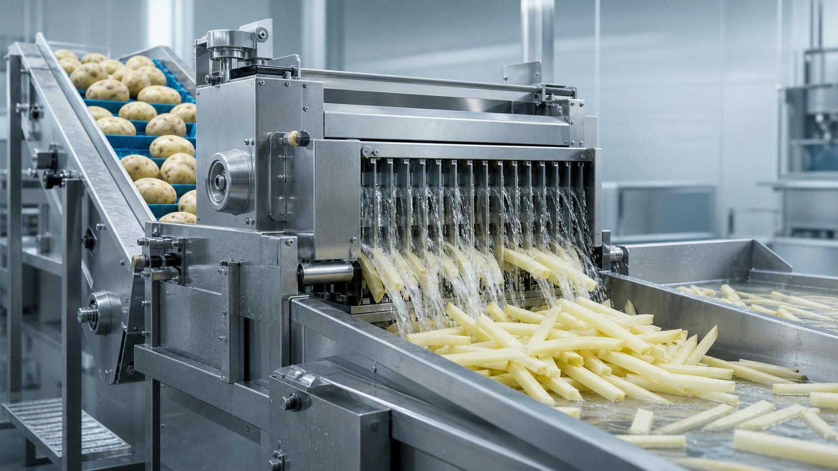 ¿Por qué su cortadora de patatas fritas produce tiras desiguales y trozos de patata rotos?