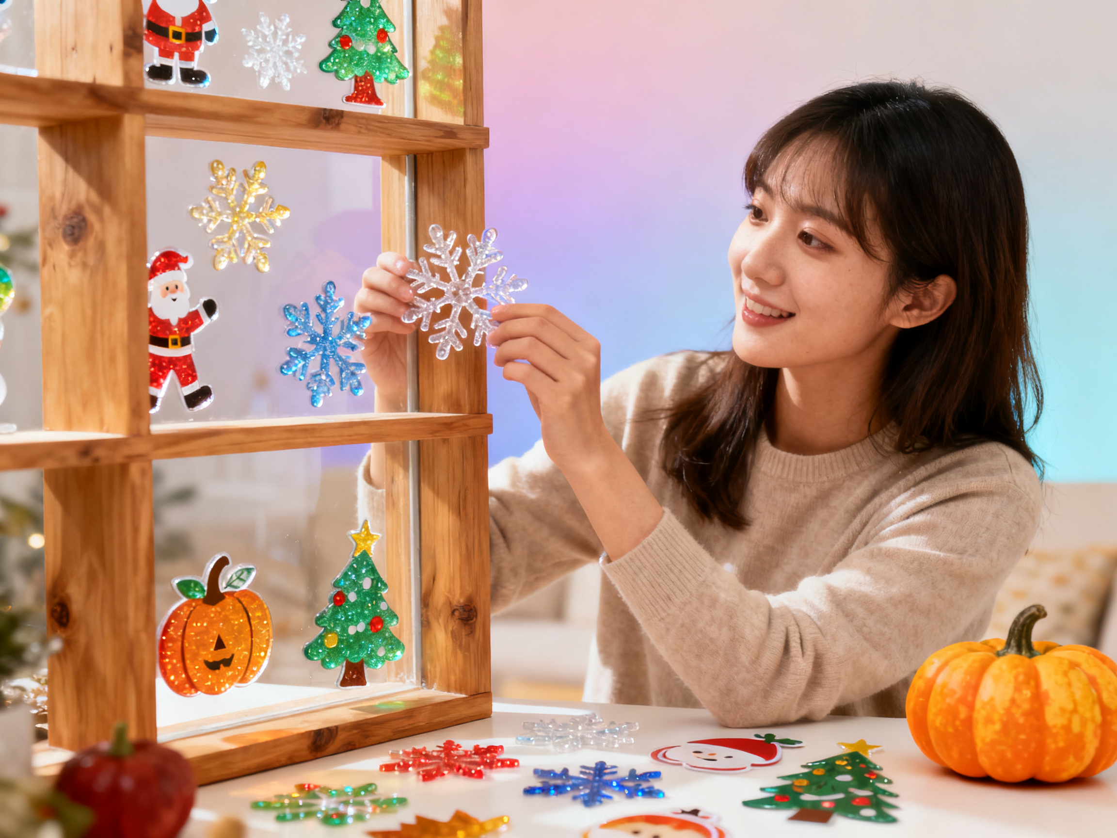 Топ-5 креативных способов использования гелевых наклеек на окна для сезонного декора