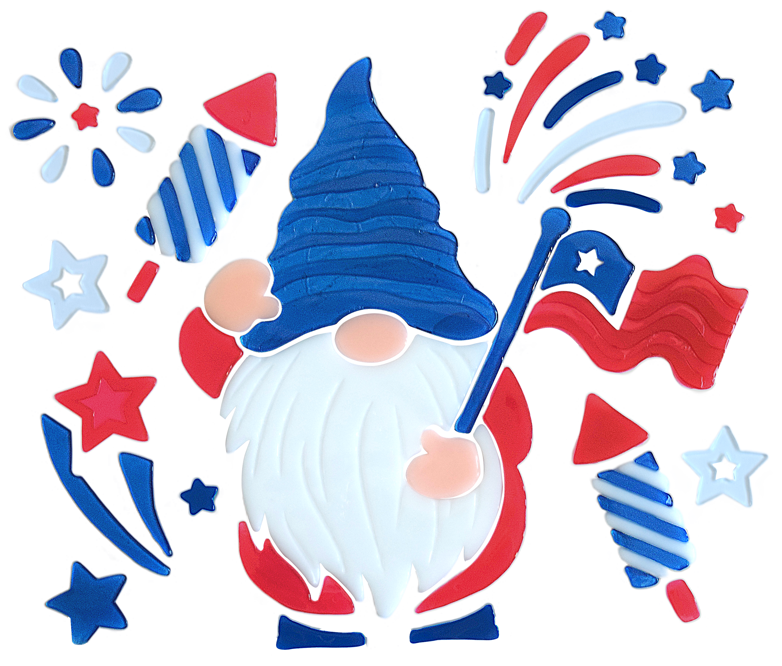 6 листов праздничных наклеек на окна к 4 июля, патриотические гелевые наклейки с американским флагом для стеклянных окон в День независимости, День памяти, День ветеранов, праздничный декор в цветах США — красный, белый и синий