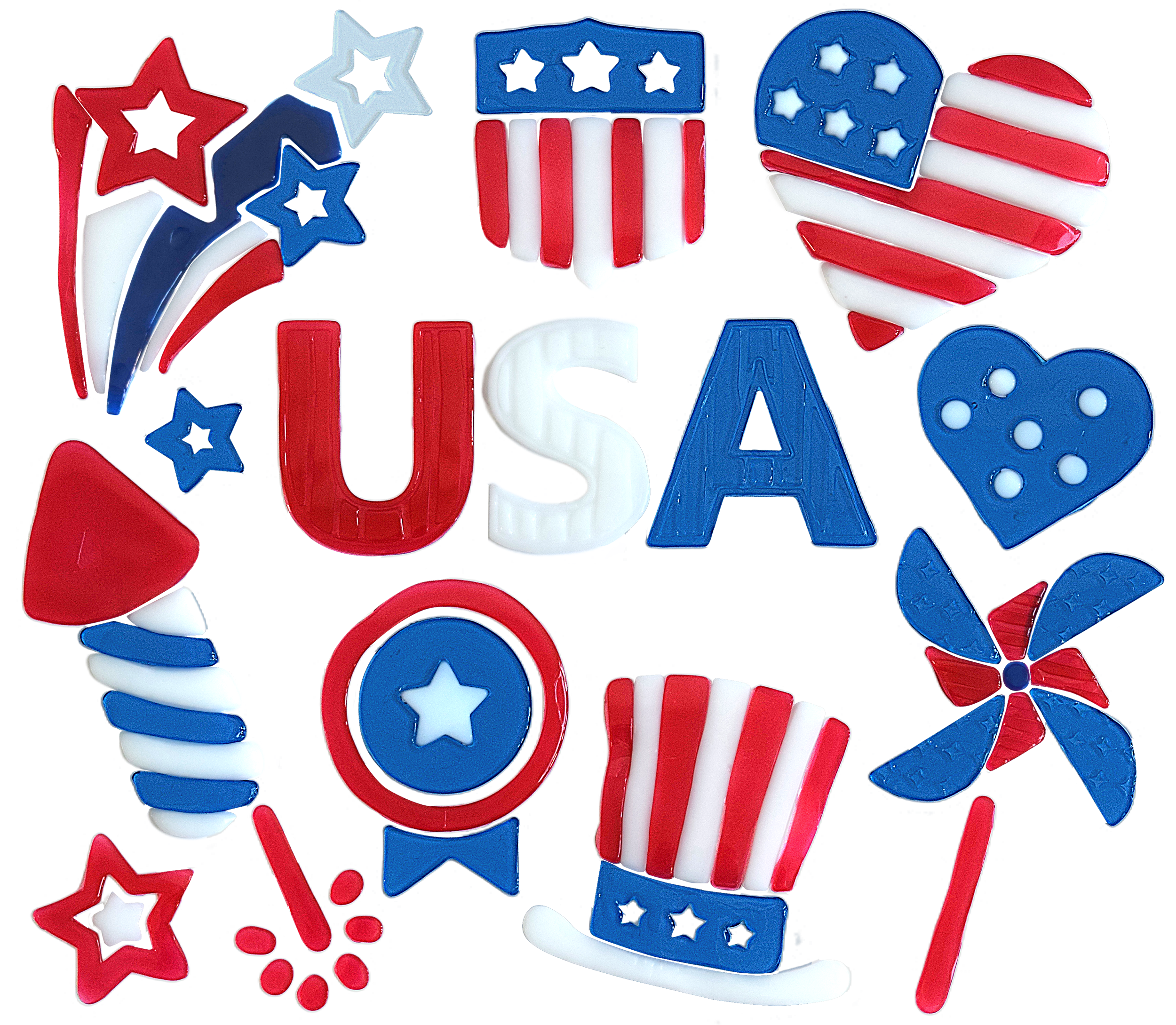 6 листов праздничных наклеек на окна к 4 июля, патриотические гелевые наклейки с американским флагом для стеклянных окон в День независимости, День памяти, День ветеранов, праздничный декор в цветах США — красный, белый и синий