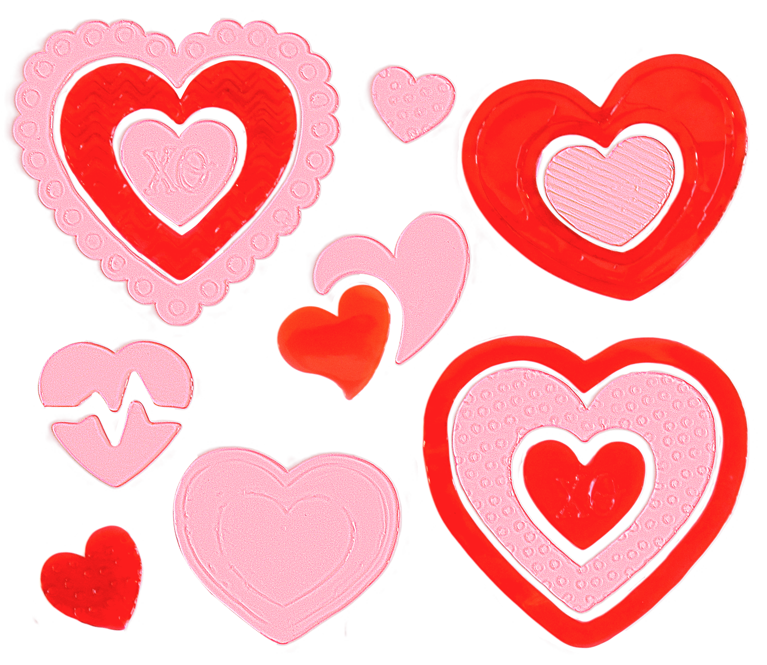 Валентиновские оконные наклейки-гель, С Днем Святого Валентина, Купидон, Гномы с сердечками для стеклянных окон, Валентиновские оконные стикеры, Декор на День Святого Валентина