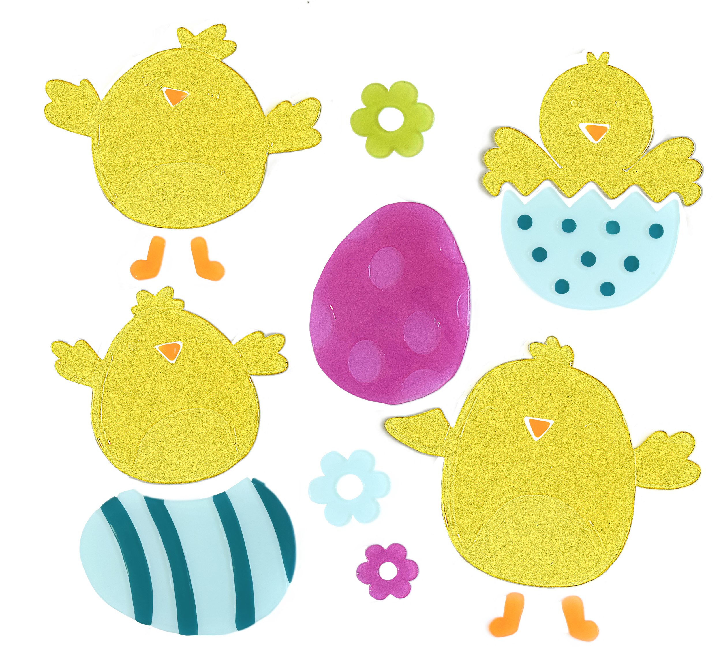 6 штук пасхальных наклеек на окна с кроликами, яйцами, цветами, цыплятами и бабочками для стеклянных окон, зеркал и холодильников, пасхальный декор для дома, офиса и вечеринок