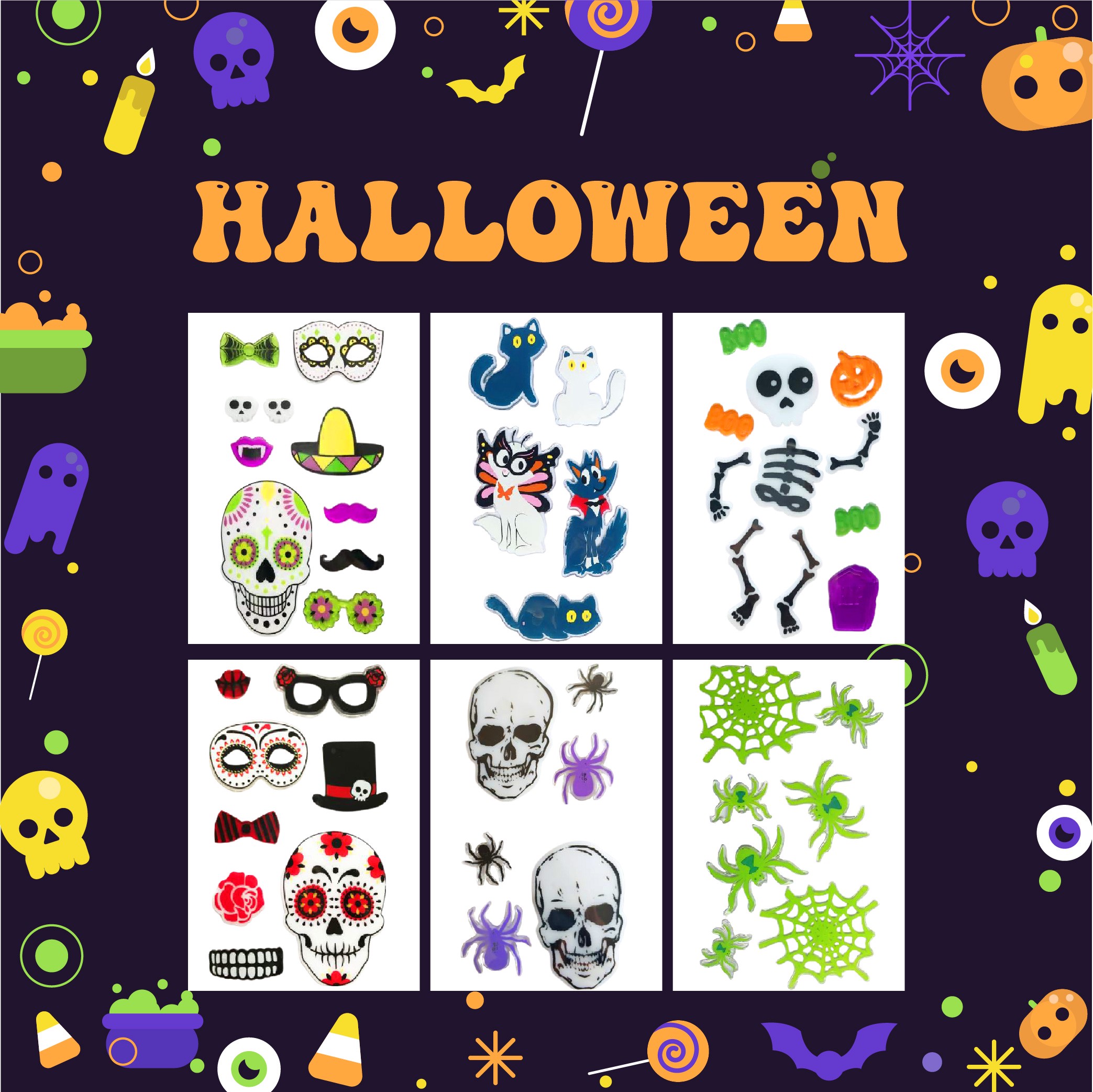 Гелевые наклейки на окно открыто: Призрак, Тыква, Летучая Мышь, Ведьма, Кот, Буу, Кровь, Наклейки для украшения дома и вечеринки на показе. Гелевые наклейки на окно открыто: Призрак, Тыква, Летучая Мышь, Ведьма, Кот, Буу, Кровь, Наклейки для украшения дома и вечеринки на показе.