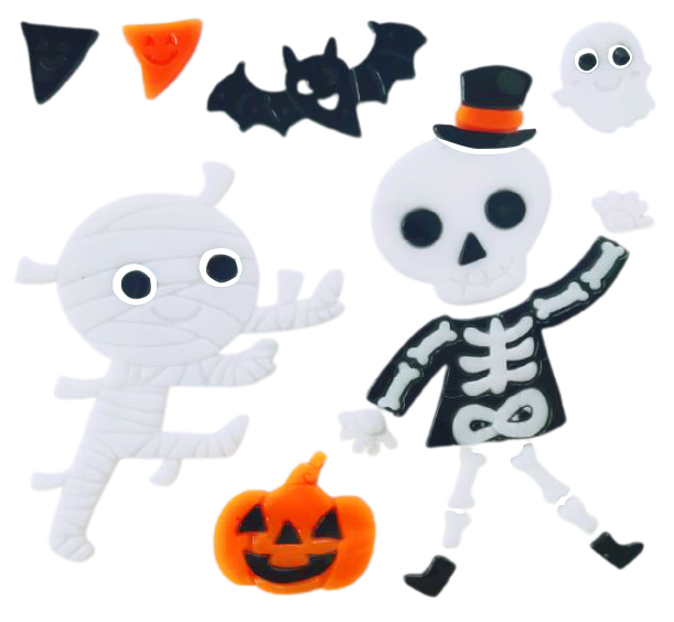 Гелевые наклейки на окна Хэллоуина: Призрак, Тыква, Летучая Мышь, Ведьма, Кот, Буу, Кровь, Наклейки для украшения дома и вечеринки на Хэллоуин