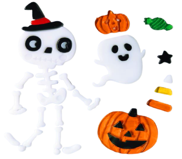 Гелевые наклейки на окна Хэллоуина: Призрак, Тыква, Летучая Мышь, Ведьма, Кот, Буу, Кровь, Наклейки для украшения дома и вечеринки на Хэллоуин