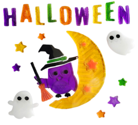 Гелевые наклейки на окно открыто: Призрак, Тыква, Летучая Мышь, Ведьма, Кот, Буу, Кровь, Наклейки для украшения дома и вечеринки на показе.