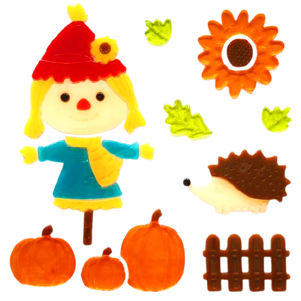 Осенние гелевые наклейки на стеклянные окна, гелевые наклейки для Дня благодарения, Hello Fall Leaves, Pumpkin для осеннего праздничного декора окон