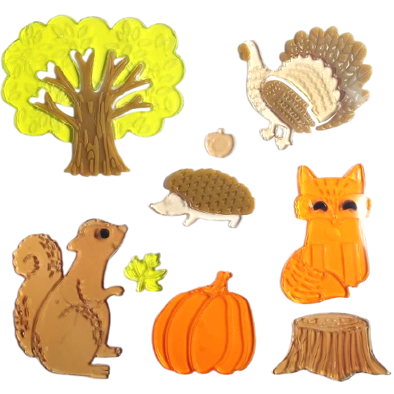 6 листов осенних гелевых наклеек для стеклянных окон, осенние/благодарственные гелевые наклейки, привет осенние листья, тыквы для осеннего праздничного декора окон