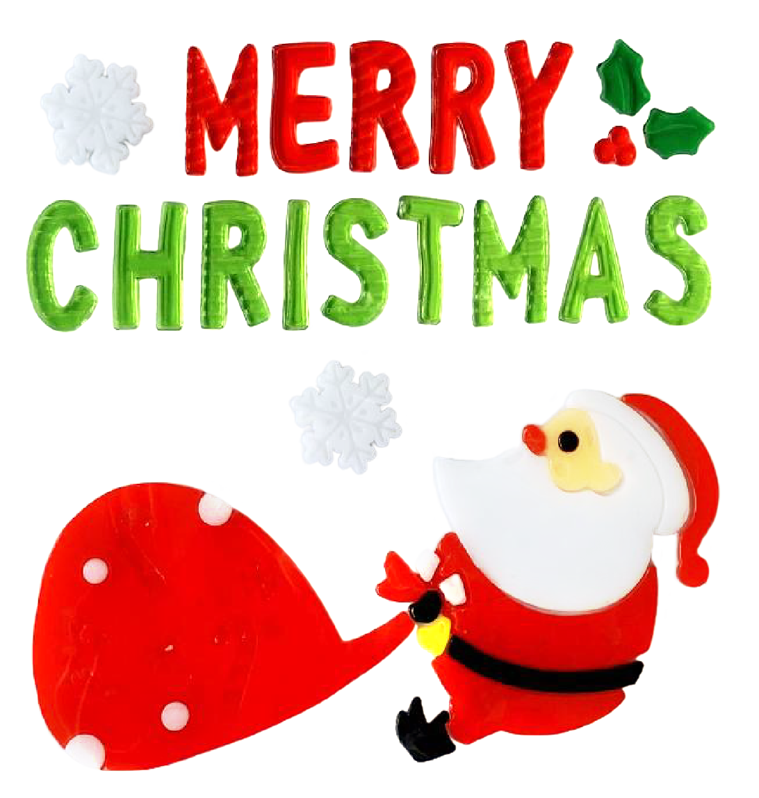 Рождественские наклейки на окна - Санта-Клаус, Снеговик, Снежинка, Пингвин, Рождественская елка, Подарочные наклейки на окна для детей