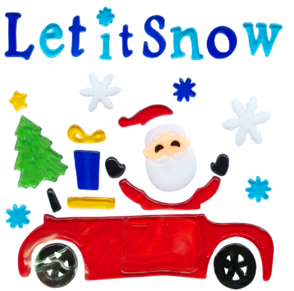 Рождественские наклейки на окна - Санта-Клаус, Снеговик, Снежинка, Пингвин, Рождественская елка, Подарочные наклейки на окна для детей