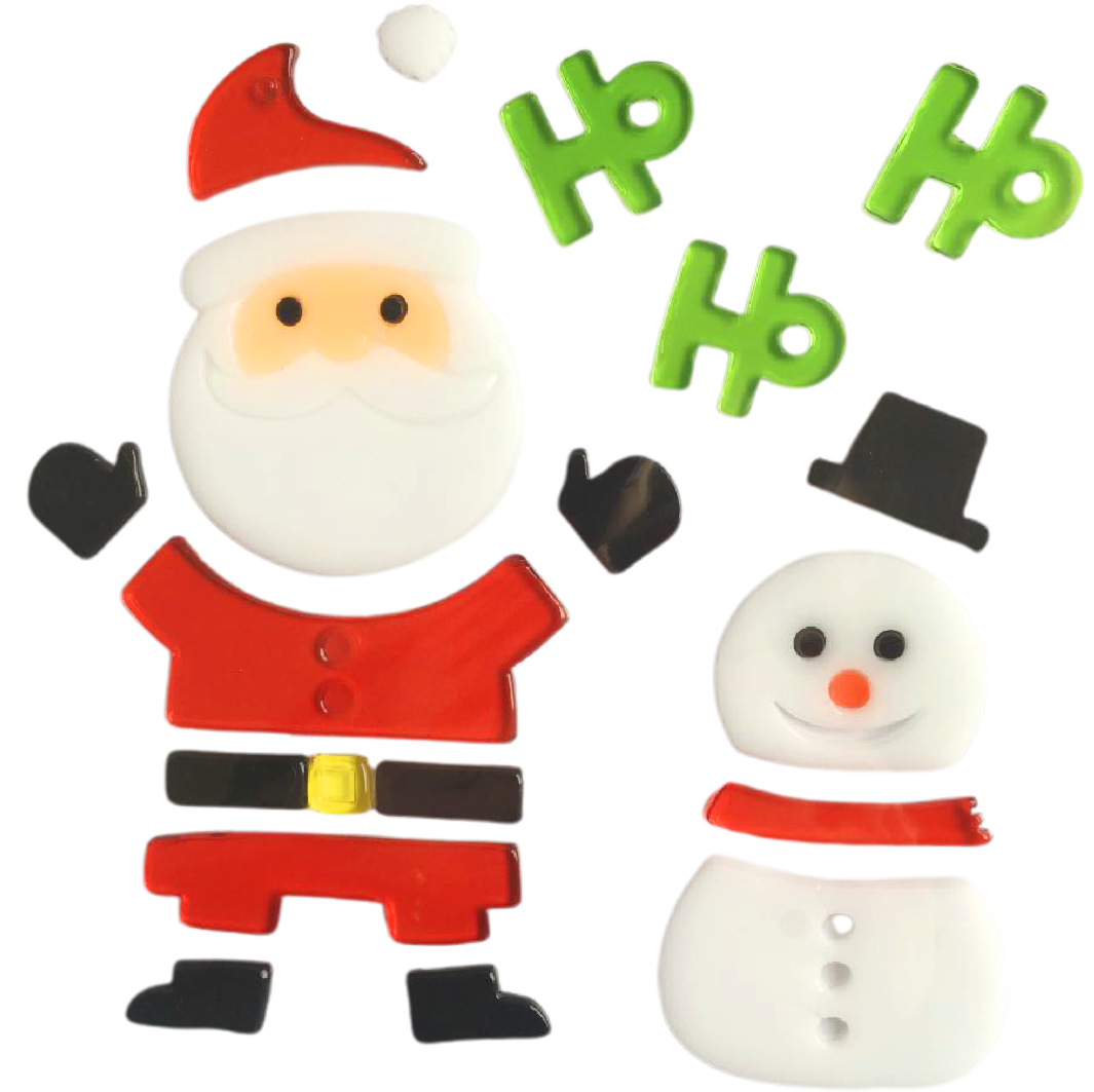 Рождественские наклейки на окна - Санта-Клаус, Снеговик, Снежинка, Пингвин, Рождественская елка, Подарочные наклейки на окна для детей