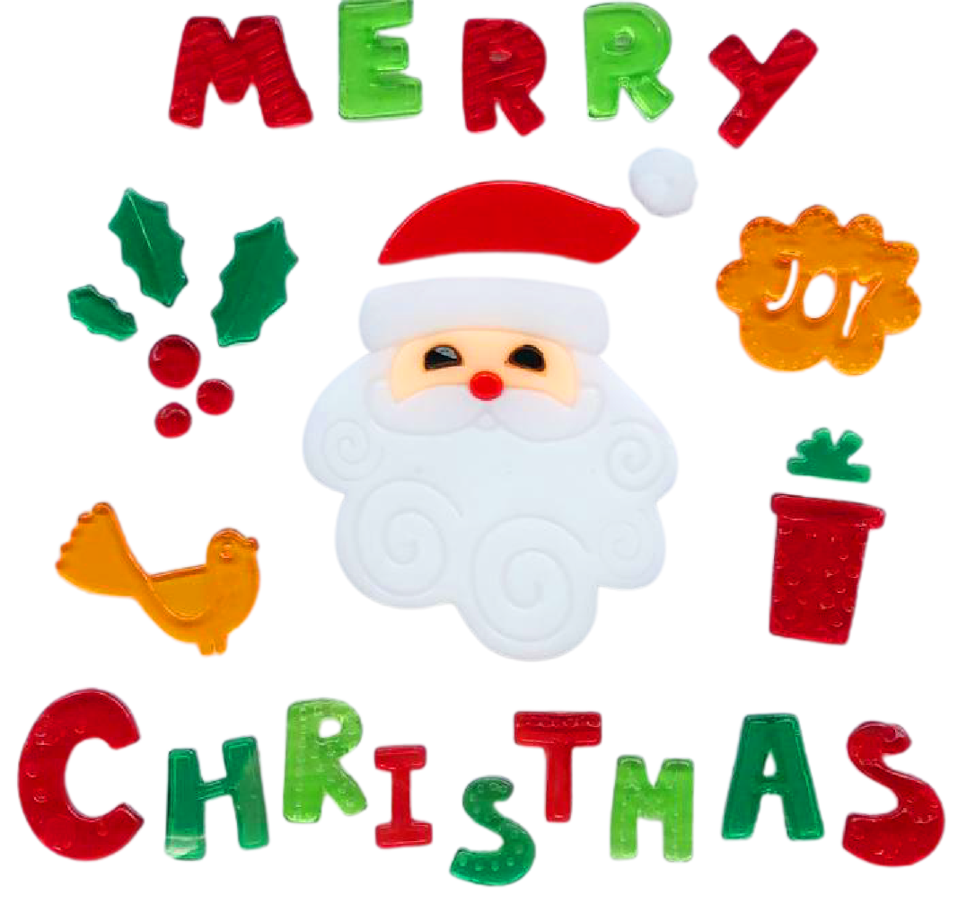 Рождественские наклейки на окна - Санта-Клаус, Снеговик, Снежинка, Пингвин, Рождественская елка, Подарочные наклейки на окна для детей