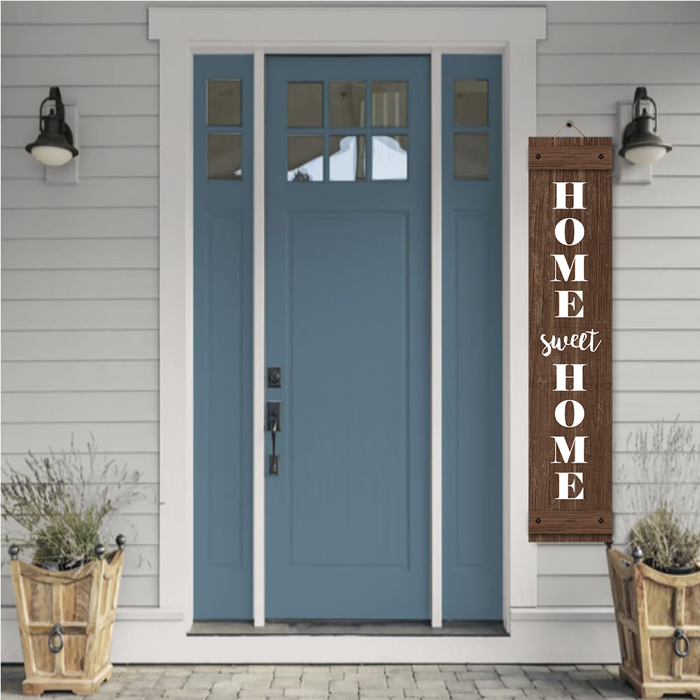 Деревянный большой вертикальный декор для крыльца 