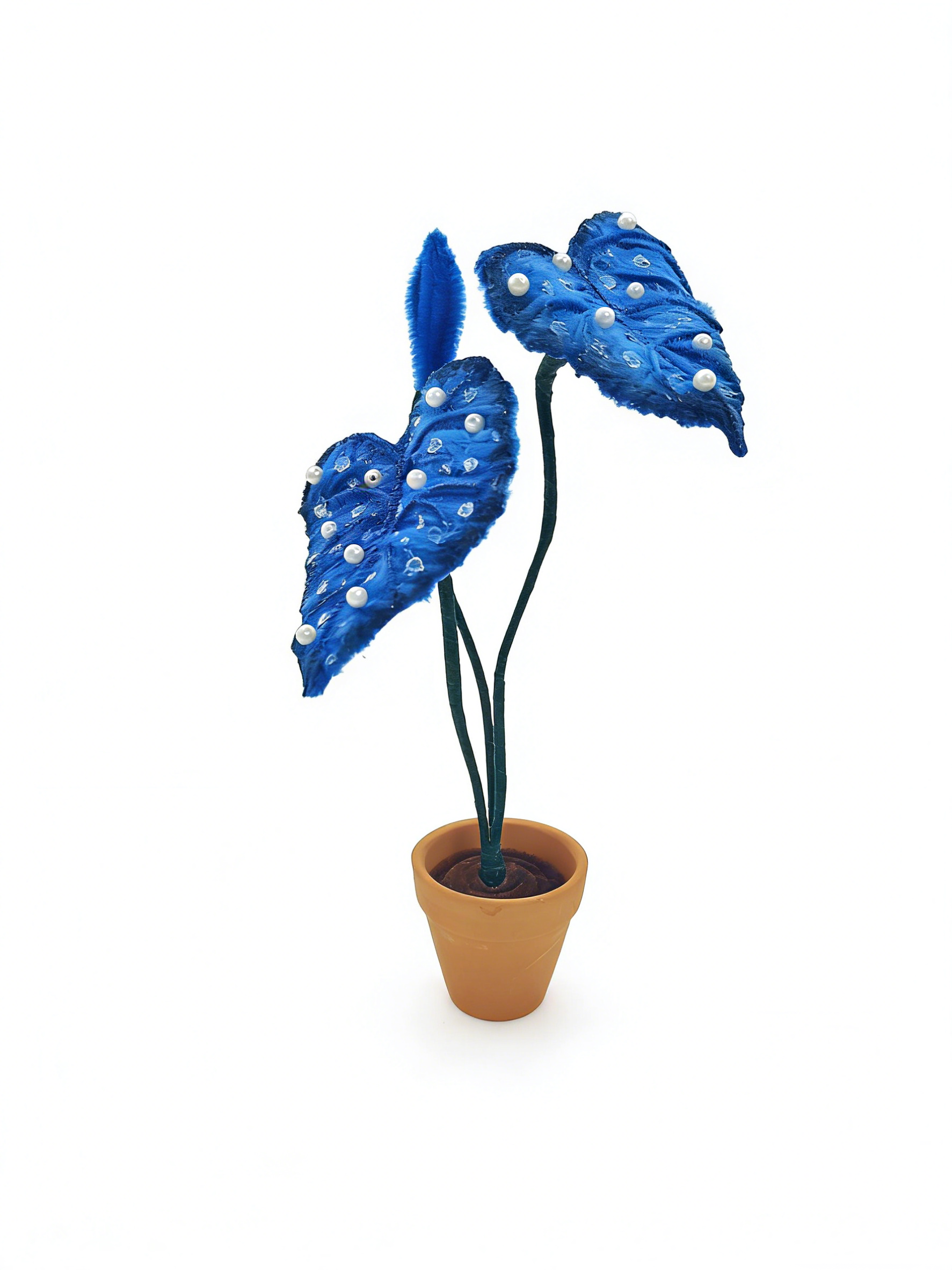 Набор для творчества из синельной проволоки «Синяя монстера», набор для DIY, креативные художественные принадлежности для декора комнаты с жемчужинами и инструкцией, набор для творчества из 200 шт. оптом для детей и взрослых, уникальный подарок для любителей растений своими руками