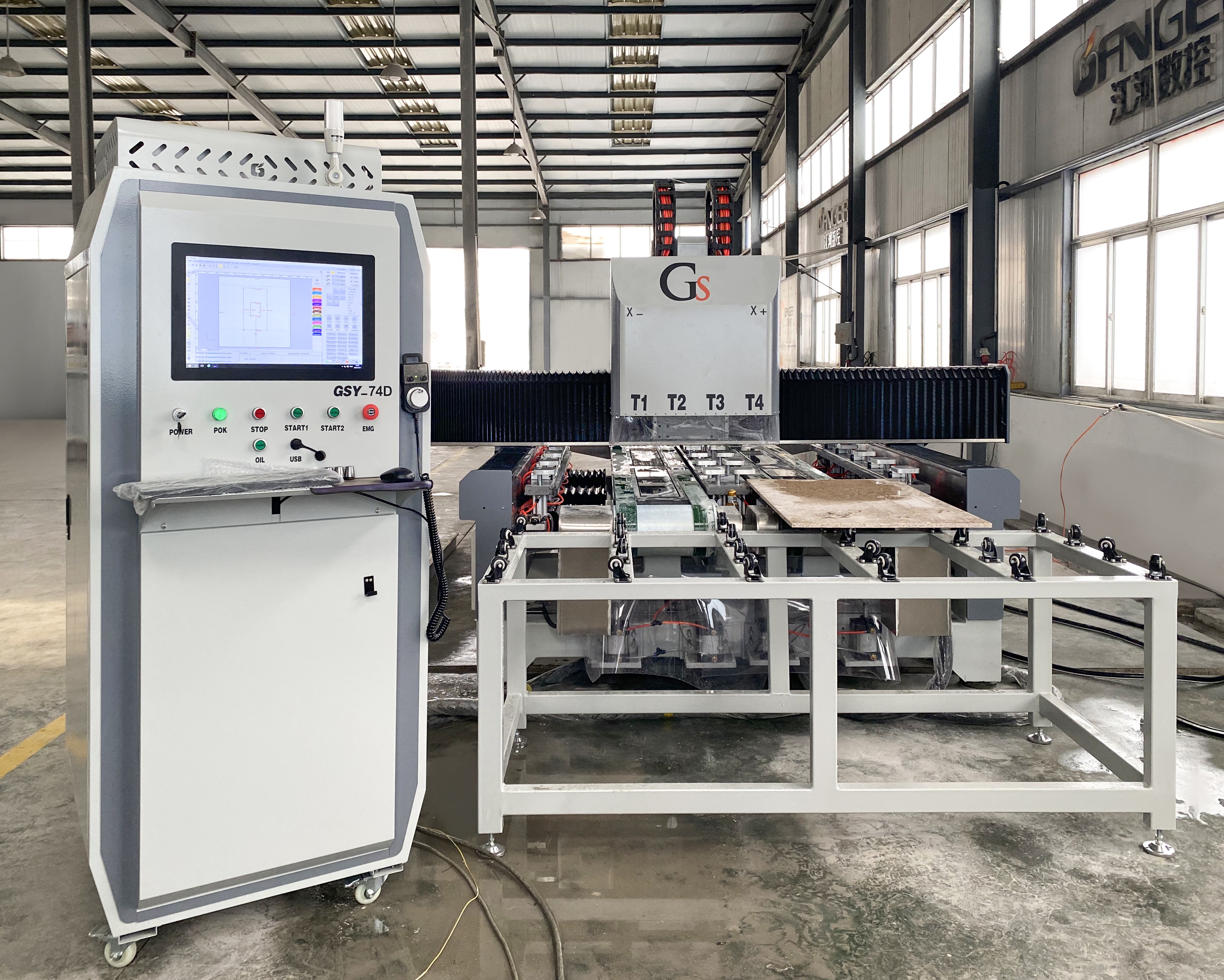 CNC Router para cortar lavabo de encimera de cocina de cuarzo GSY-74D