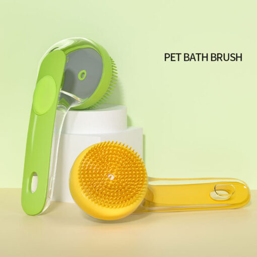 Grooming/DeepClean Silicone Pet Bath & Massage Brush for Cats & Dogs